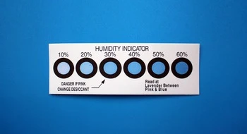 Quality Control Color Change Humidity Indicator Card
