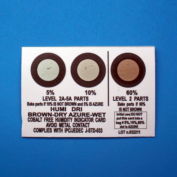 Halogen Contained Humidity Indicator Cards